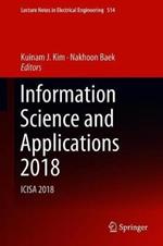 Information Science and Applications 2018: ICISA 2018