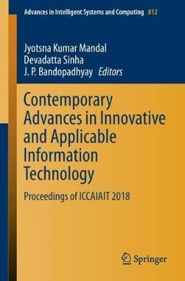 Contemporary Advances in Innovative and Applicable Information Technology: Proceedings of ICCAIAIT 2018 - cover