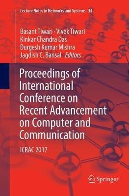 Proceedings of International Conference on Recent Advancement on Computer and Communication: ICRAC 2017 - cover