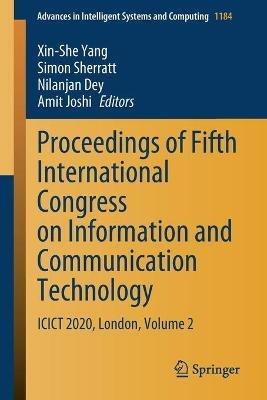 Proceedings of Fifth International Congress on Information and Communication Technology: ICICT 2020, London, Volume 2 - cover