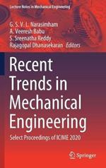 Recent Trends in Mechanical Engineering: Select Proceedings of ICIME 2020
