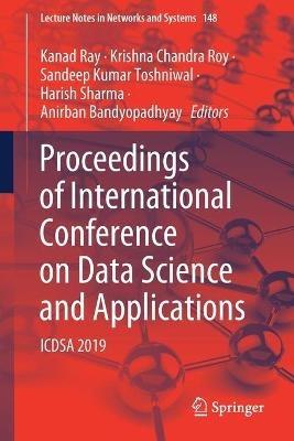 Proceedings of International Conference on Data Science and Applications: ICDSA 2019 - cover