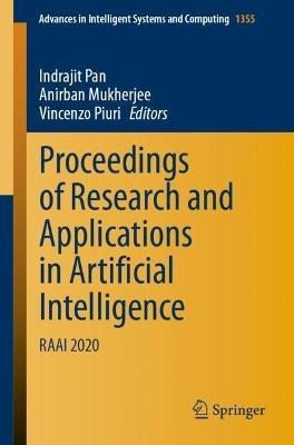 Proceedings of Research and Applications in Artificial Intelligence: RAAI 2020 - cover