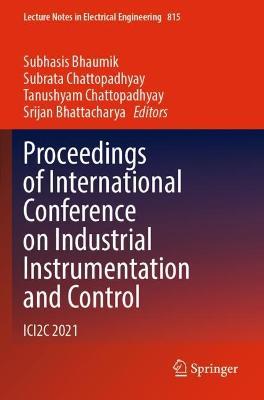 Proceedings of International Conference on Industrial Instrumentation and Control: ICI2C 2021 - cover