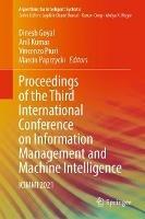 Proceedings of the Third International Conference on Information Management and Machine Intelligence: ICIMMI 2021 - cover