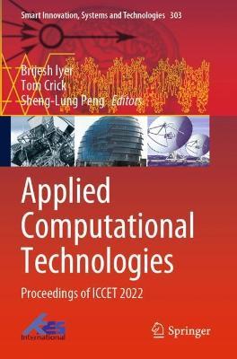 Applied Computational Technologies: Proceedings of ICCET 2022 - cover