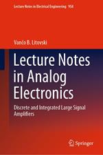 Lecture Notes in Analog Electronics