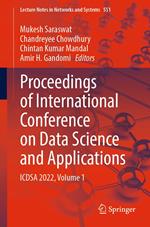 Proceedings of International Conference on Data Science and Applications