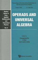 Operads And Universal Algebra - Proceedings Of The International Conference