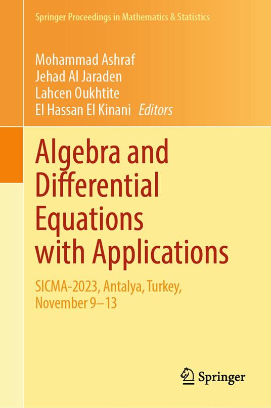 Algebra and Differential Equations with Applications