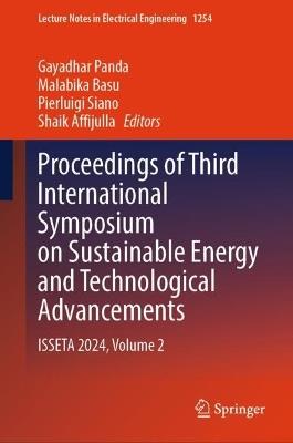 Proceedings of Third International Symposium on Sustainable Energy and Technological Advancements: ISSETA 2024, Volume 2 - cover