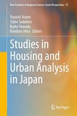 Studies in Housing and Urban Analysis in Japan