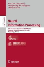 Neural Information Processing: 30th International Conference, ICONIP 2023, Changsha, China, November 20–23, 2023, Proceedings, Part IV