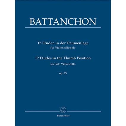  12 Etudes Op.25 - 12 Studi - Battanchon - Violoncello - copertina