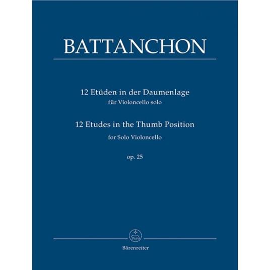  12 Etudes Op.25 - 12 Studi - Battanchon - Violoncello - copertina