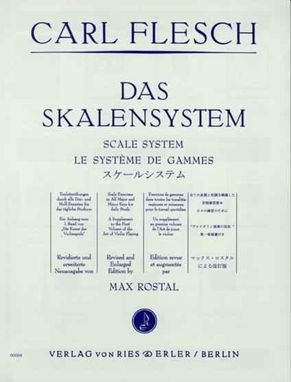Il Sistema Delle Scale (Das Skalensystem). per Violino. Carl Flesch - copertina