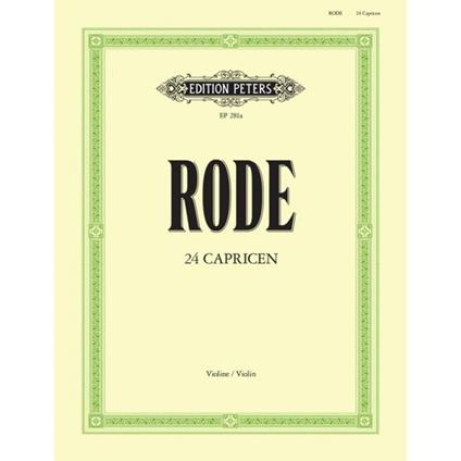  Pierre Rode - 24 Caprices - violino -  Pierre Rode - copertina