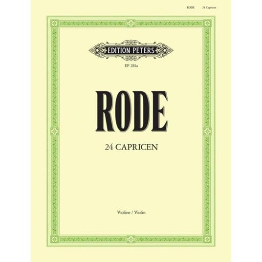  Pierre Rode - 24 Caprices - violino -  Pierre Rode - copertina