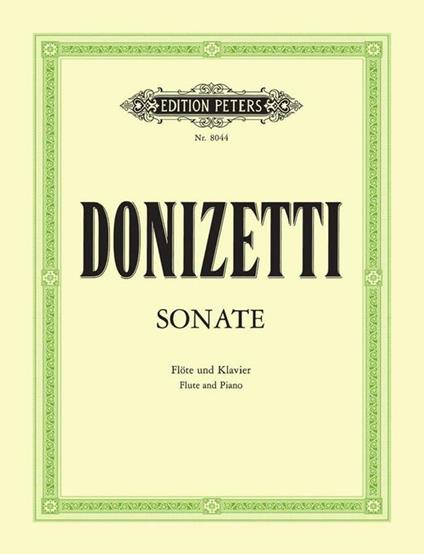  Sonate für Flöte und Klavier C-Dur. Flauto e pianoforte -  Gaetano Donizetti - copertina