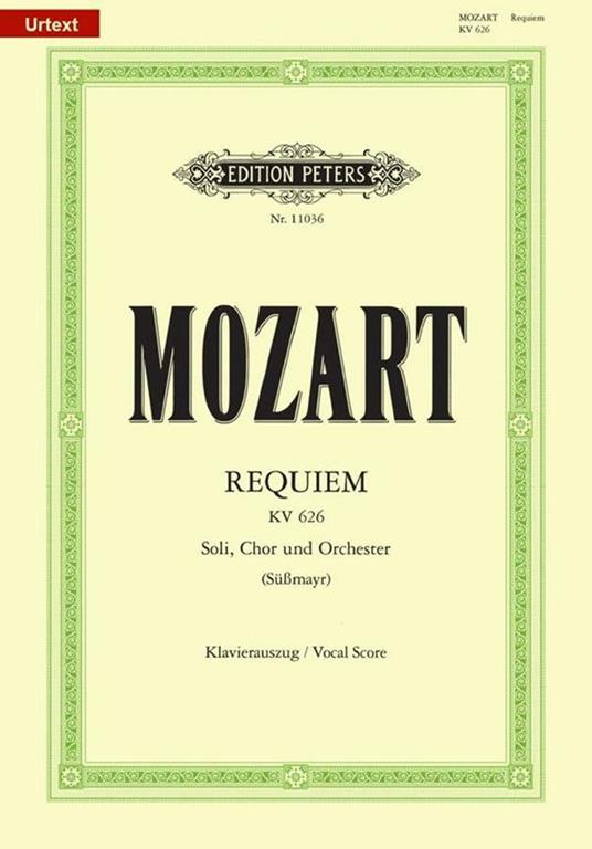  Requiem in D Minor K626. Riduzione pianoforte -  Wolfgang Amadeus Mozart - copertina