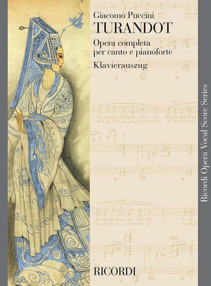  Turandot. canto e pianoforte. Italiano-Tedesco -  Giacomo Puccini - copertina
