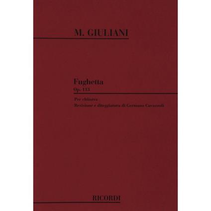  Fughetta Op. 113 - Mauro Giuliani - Per Chitarra Classica -  Mauro Giuliani - copertina