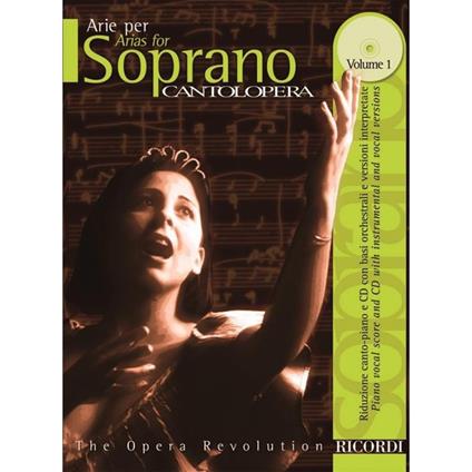  Cantolopera: Arie Per Soprano Vol. 1 + CD - Soprano Voice and Piano - copertina