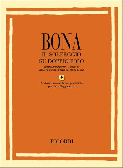  Solfeggio su Doppio Rigo con Audio online. Teoria e Solfeggio -  Pasquale Bona - copertina