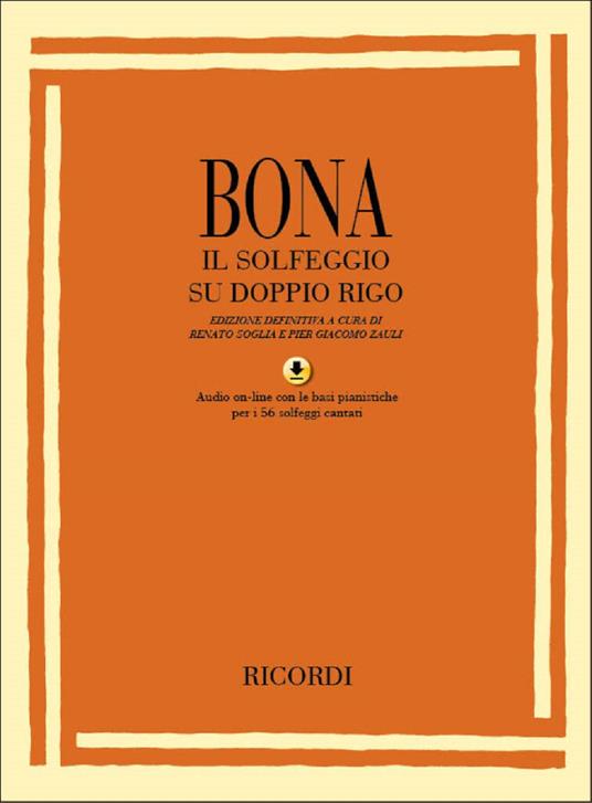  Solfeggio su Doppio Rigo con Audio online. Teoria e Solfeggio -  Pasquale Bona - copertina
