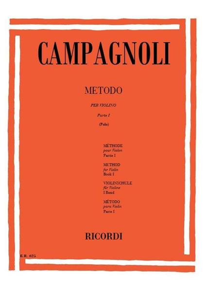  Metodo per violino. Parte I. rinnovato da Enrico Polo -  Bartolomeo Campagnoli - copertina