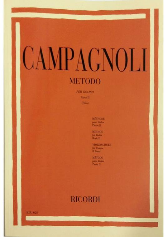  Metodo per violino. Parte II. rinnovato da Enrico Polo -  Bartolomeo Campagnoli - copertina