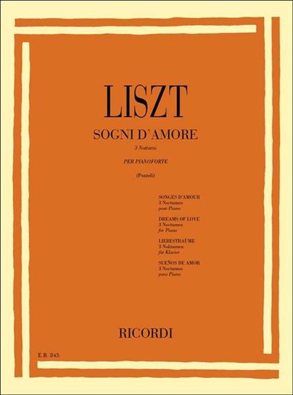  Sogni D'Amore. 3 Notturni. per Pianoforte -  Franz Liszt - copertina