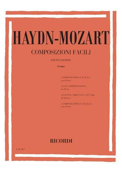  Composizioni Facili. Haydn-Mozart. Pianoforte. Achille Longo - copertina