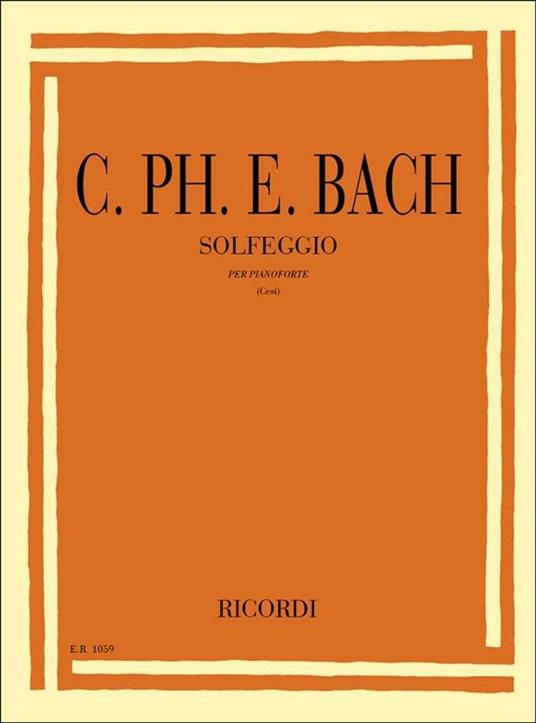  Solfeggio. Pianoforte -  Carl Philipp Emanuel Bach - copertina
