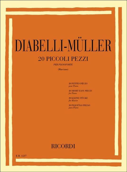  20 Piccoli Pezzi. Pianoforte -  Anton Diabelli - copertina