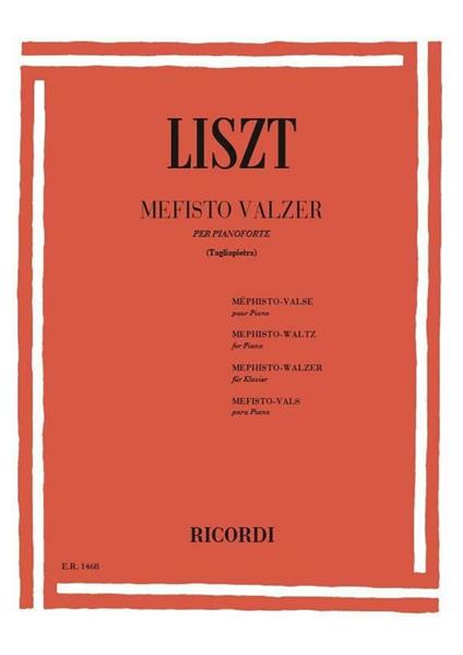  Mefisto. Valzer N.1. Liszt. Dance in The Inn Dal Faust di Lenau. Pianoforte -  Franz Liszt - copertina