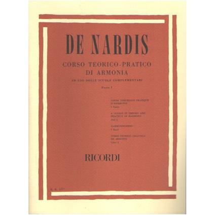 Corso Teorico - Pratico di Armonia - Parte 1 - Camillo De Nardis -  Camillo De Nardis - copertina