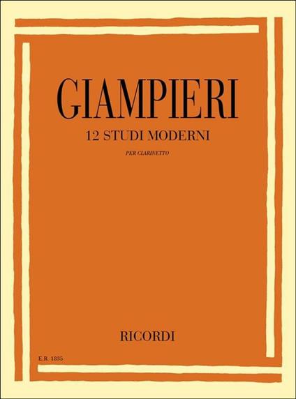  12 Studi moderni. per Clarinetto -  Alamiro Giampieri - copertina