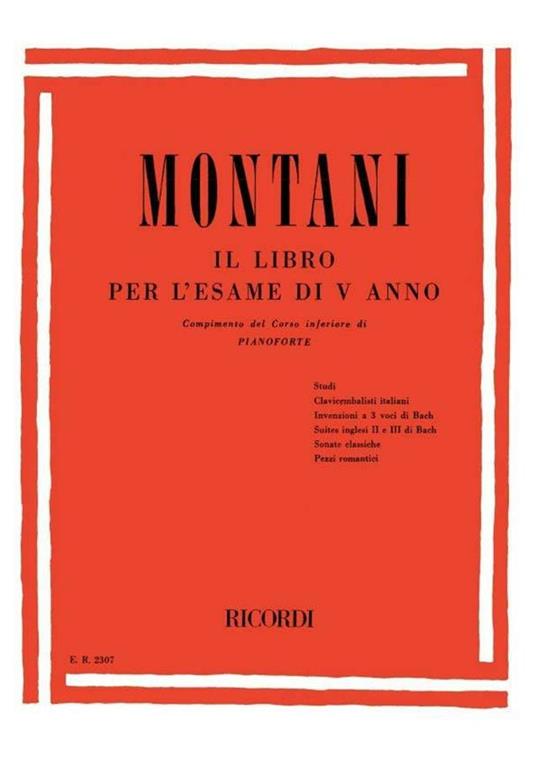  Libro per L'Esame di V Anno. Compimento Del. Pianoforte -  Pietro Montani - copertina
