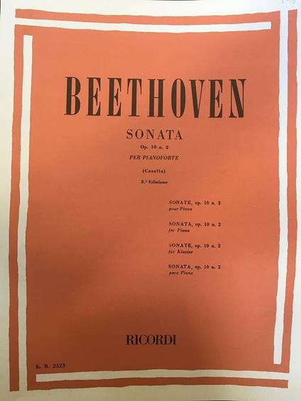 32 Sonate: N. 6 in Fa Op. 10 N. 2. Pianoforte -  Ludwig van Beethoven - copertina