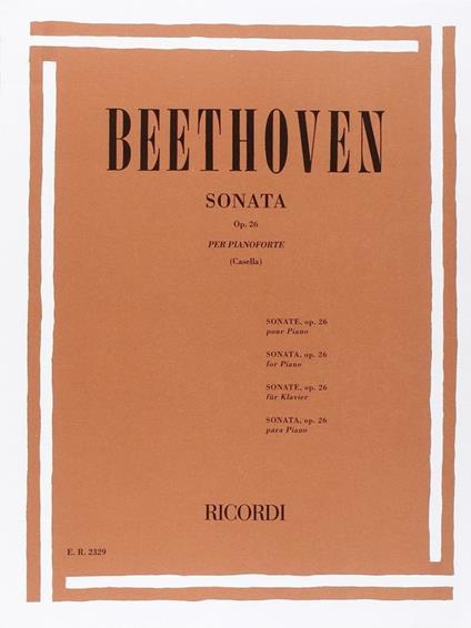  32 Sonate: N. 12 in La Bem. Op. 26. Pianoforte -  Ludwig van Beethoven - copertina