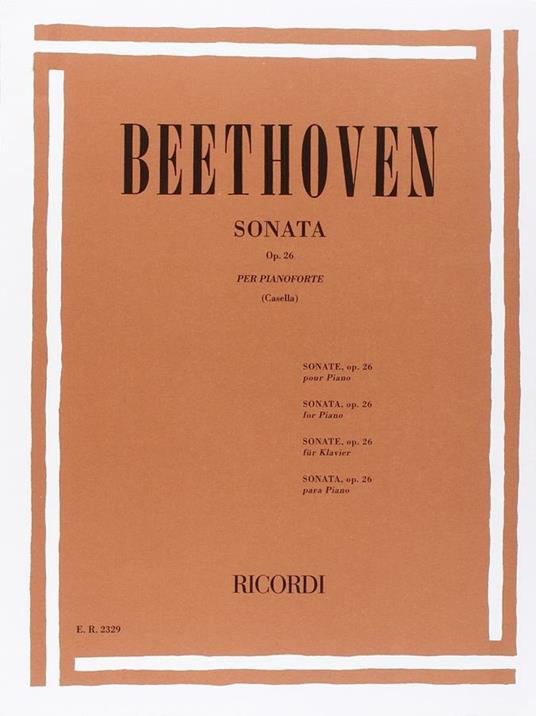  32 Sonate: N. 12 in La Bem. Op. 26. Pianoforte -  Ludwig van Beethoven - copertina