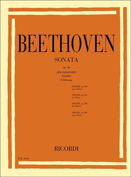  32 Sonate: N. 27 in Mi Min. Op. 90. Pianoforte -  Ludwig van Beethoven - copertina