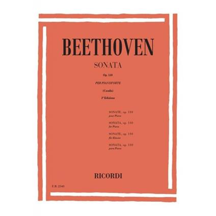  Sonata: N. 31 in La Bem. Op. 110 - Ludwig van Beethoven - Pianoforte -  Ludwig van Beethoven - copertina