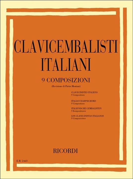  Clavicembalisti Italiani. 9 Composizioni Scelte. Pianoforte - copertina