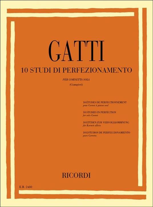  10 Studi di Perfezionamento. per Cornetta Sola -  Domenico Gatti - copertina