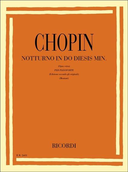  Notturni Op. Post. 72: N. 2 in Do Diesis Min. Pianoforte -  Fryderyk Franciszek Chopin - copertina