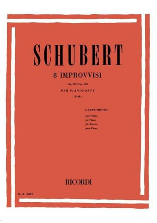  Improvvisi Op. 90 D. 899 e Op. Post. 142 D. 935. Pianoforte -  Franz Schubert - copertina