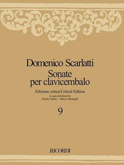  Sonate per clavicembalo. Volume 9 -  Domenico Scarlatti - copertina