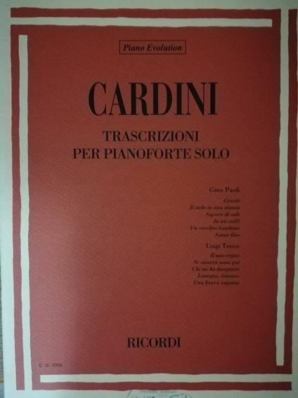  Piano Evolution. G. Cardini. Pianoforte -  Gino Paoli - copertina